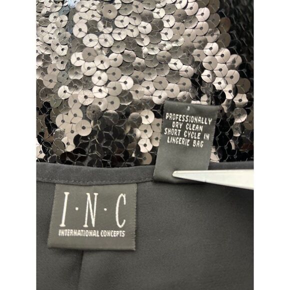 I.N.C International Concepts Black Sequin Skirt Size 8 - Picture 7 of 7